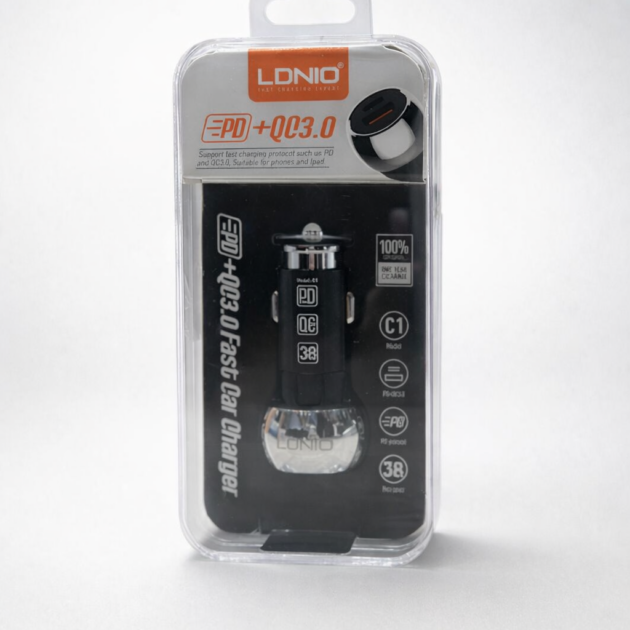 Cargador auto LDNIO USB-C