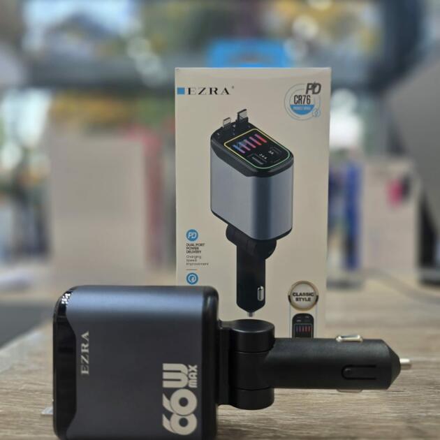 Cargador Auto Ezra 4 en 1