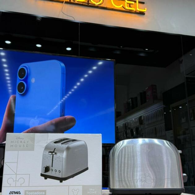 Tostadora Mickey Mouse Acero Inoxidable Atma