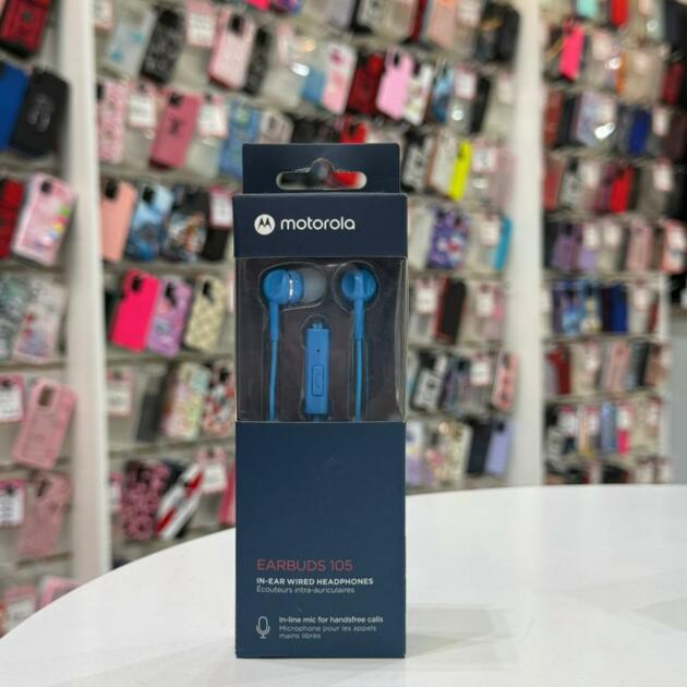 Auricular Motorola Earbuds 105 Azul Original