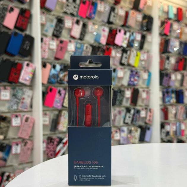 Auricular Motorola Earbuds 105 Rojo Original