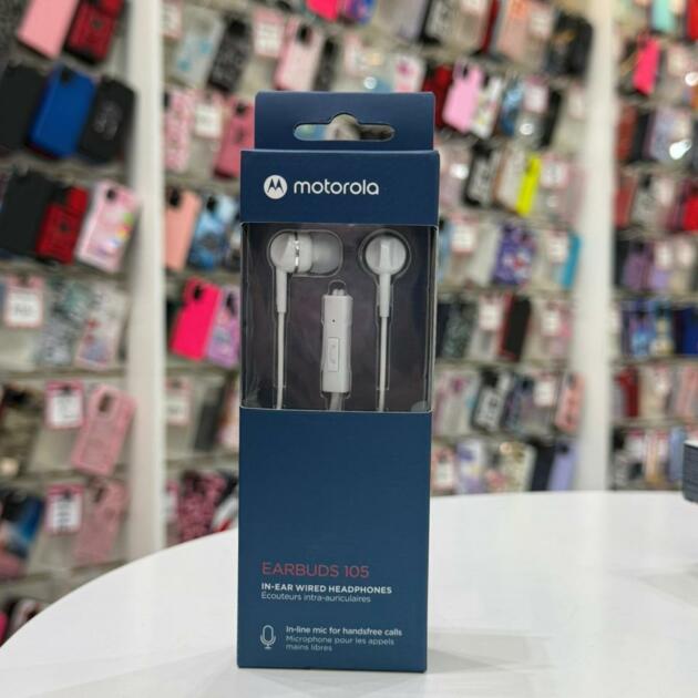 Auricular Motorola Earbuds 105 Blanco Original
