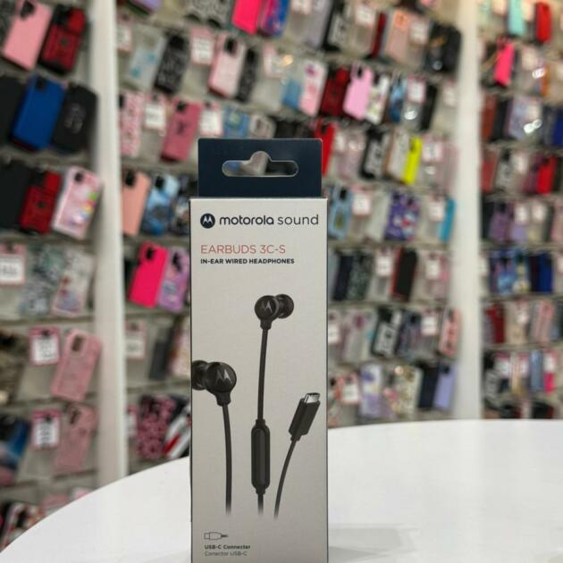 Auricular Motorola Earbuds 3CS USB-C Negro Original