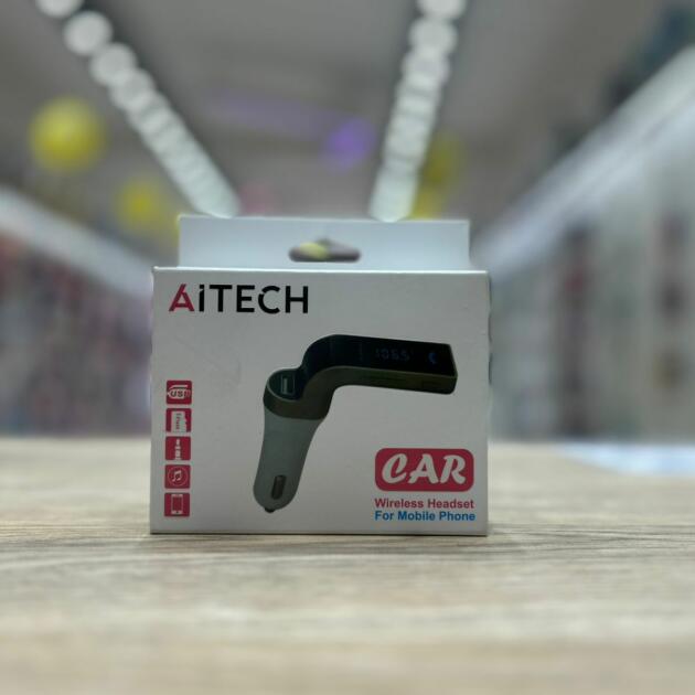 Cabezal De Cargador De Auto Y Receptor Bluetooth Aitech