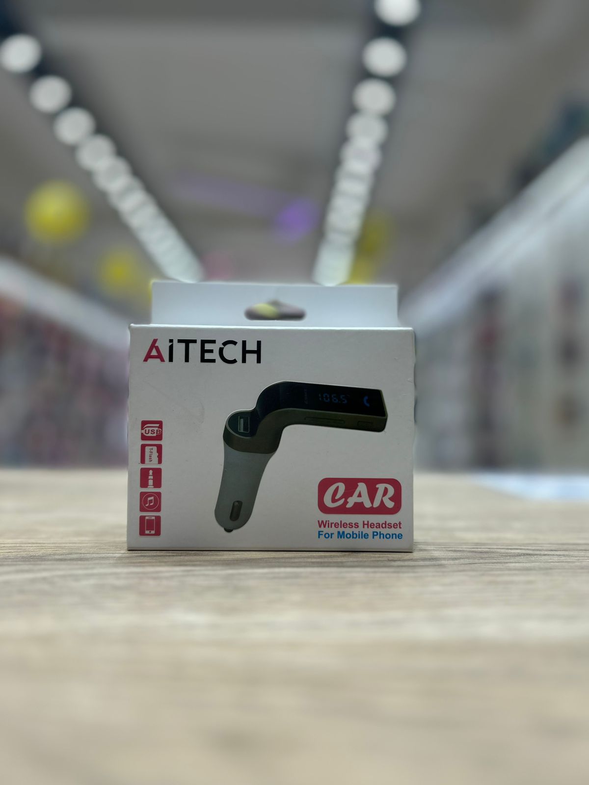 Cabezal De Cargador De Auto Y Receptor Bluetooth Aitech