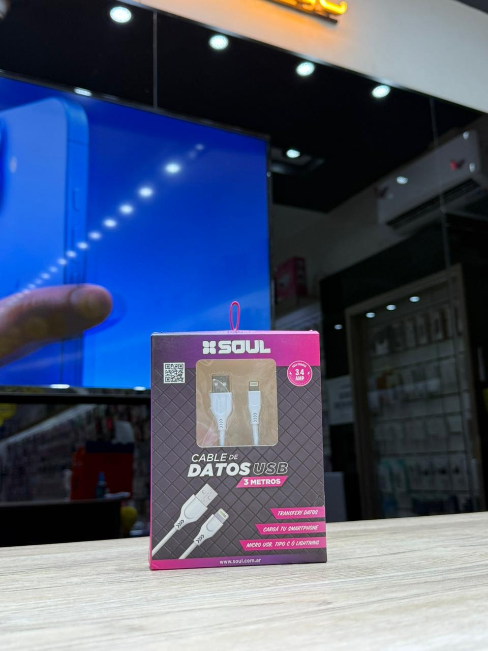 Cable USB a Lightning Soul 3 metros