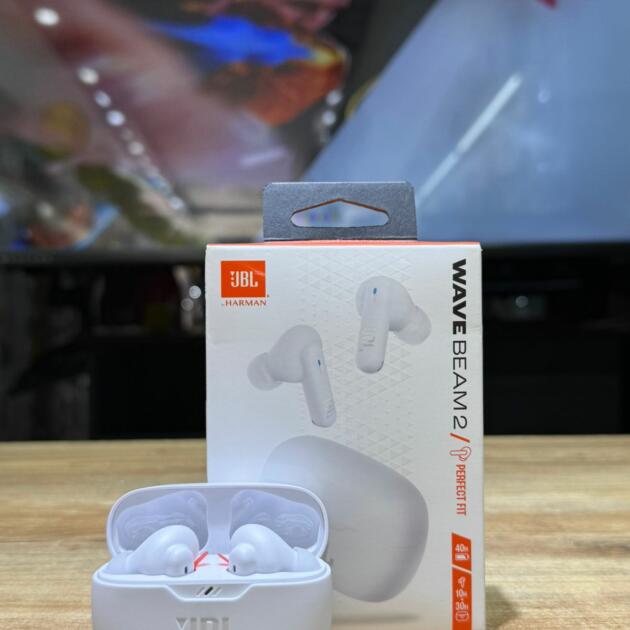 Auriculares Inalámbricos  JBL Wave Beam 2 Original Blanco