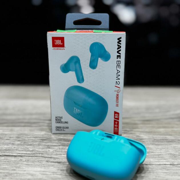 Auriculares Inalámbricos  JBL Wave Beam 2 Original Celeste