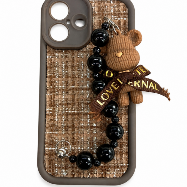 Funda Love Con Correa y Osito Iphone