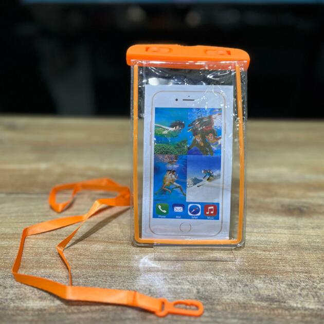 FUNDA SUMERGIBLE PARA CELULAR NARANJA