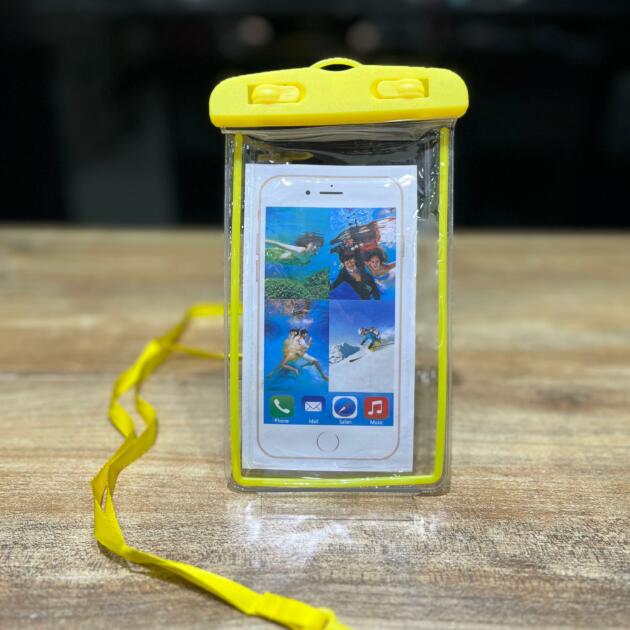 FUNDA SUMERGIBLE PARA CELULAR AMARILLA