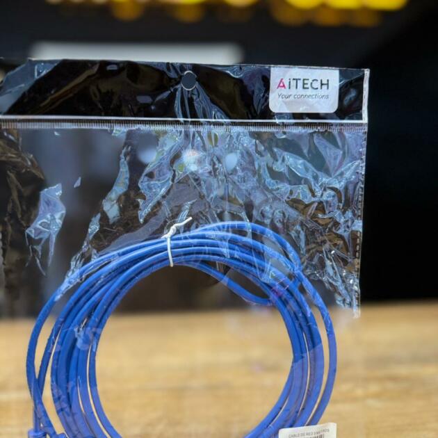Cable de Red Ethernet Azul de 3 Metros Aitech