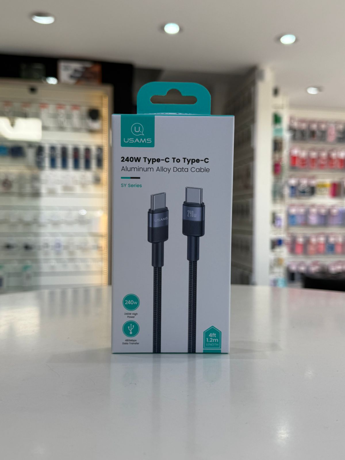 Cable Tipo-C a Tipo-C Usams 1.2 Metros
