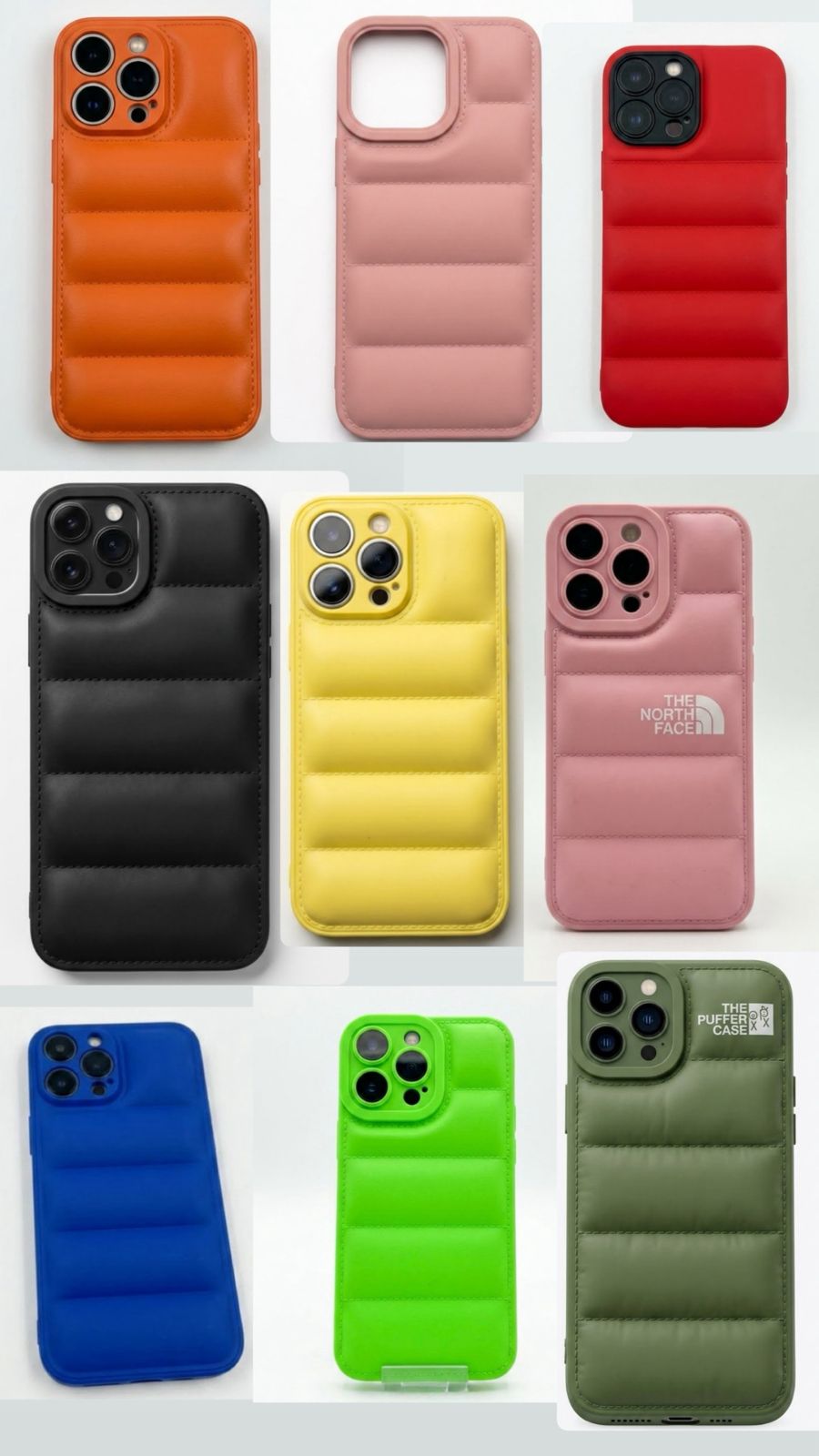 funda puffer lisas