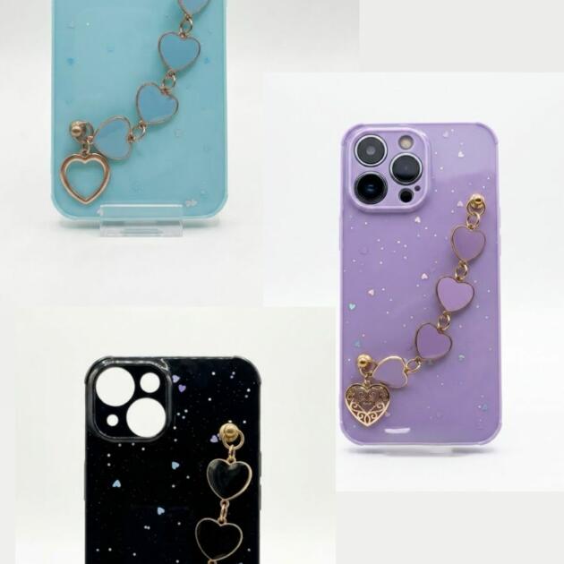 funda cadena corazones