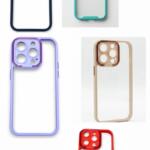 funda transparente borde color