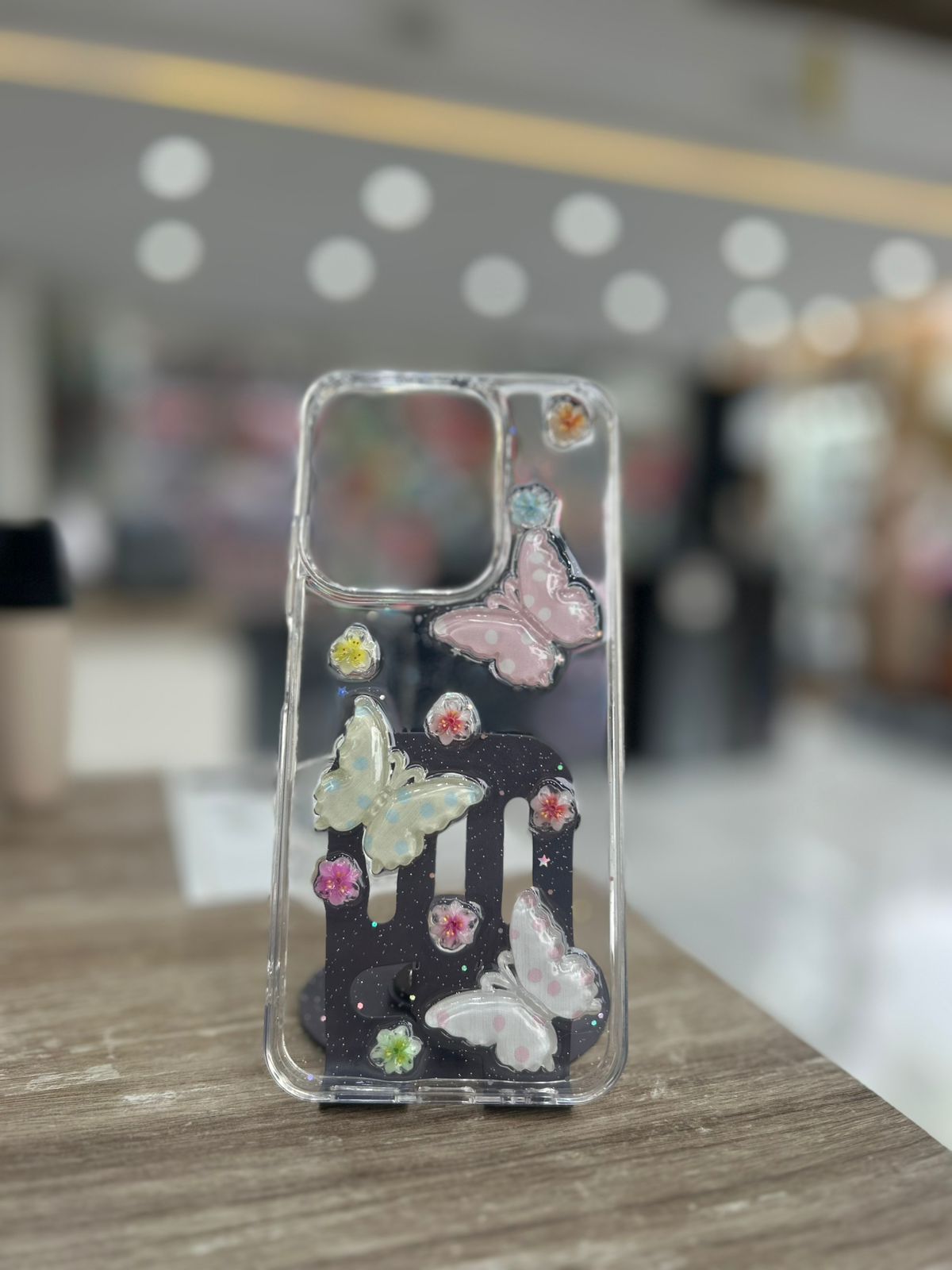 Funda brillo mariposas colores