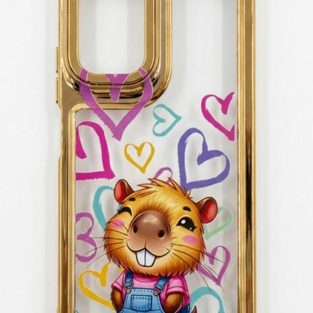 funda capibara corazones motorola