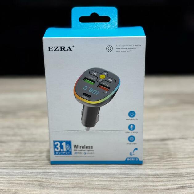 Transmisor FM Bluetooth y Cargador Para Auto Ezra