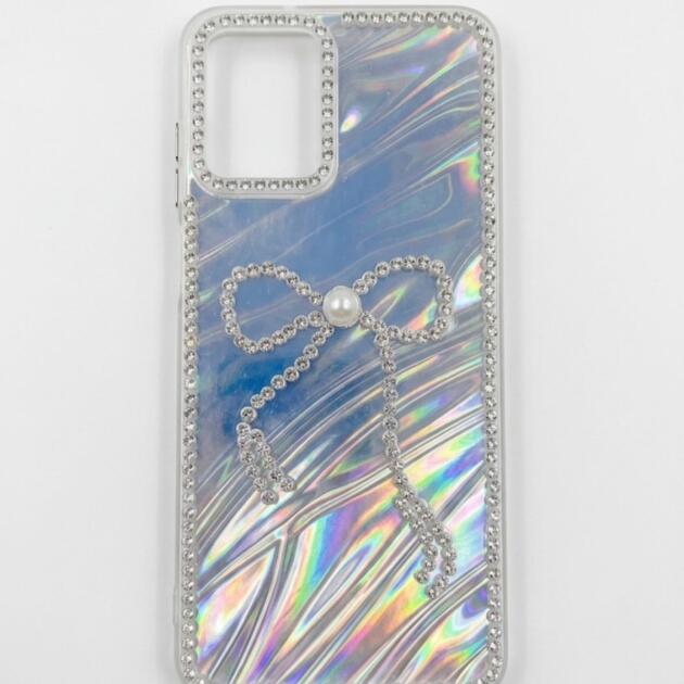 Funda Moño Plateada Motorola