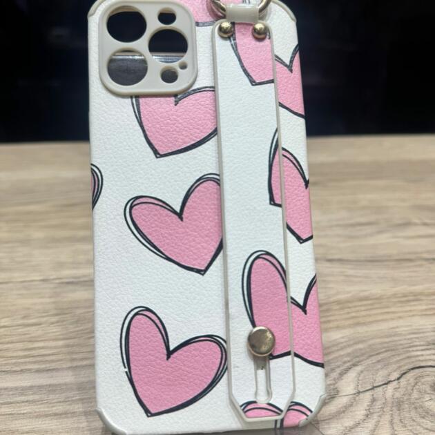 funda iphone corazon cuero