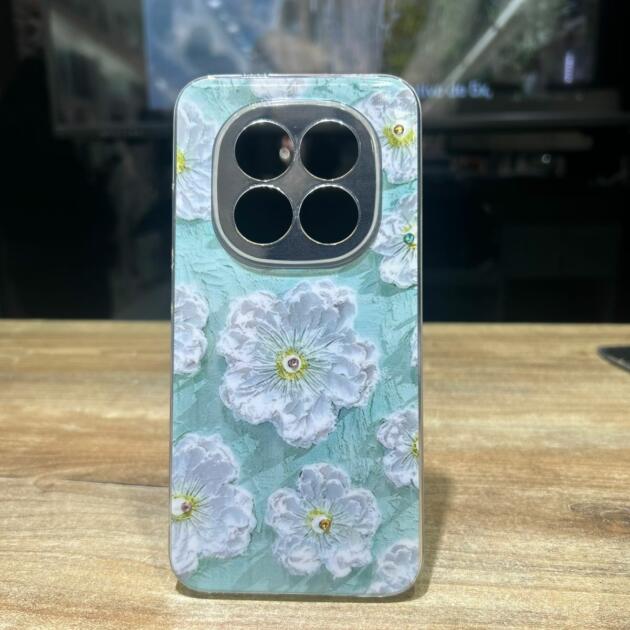 FUNDA FLORES CON BRILLO XIAOMI
