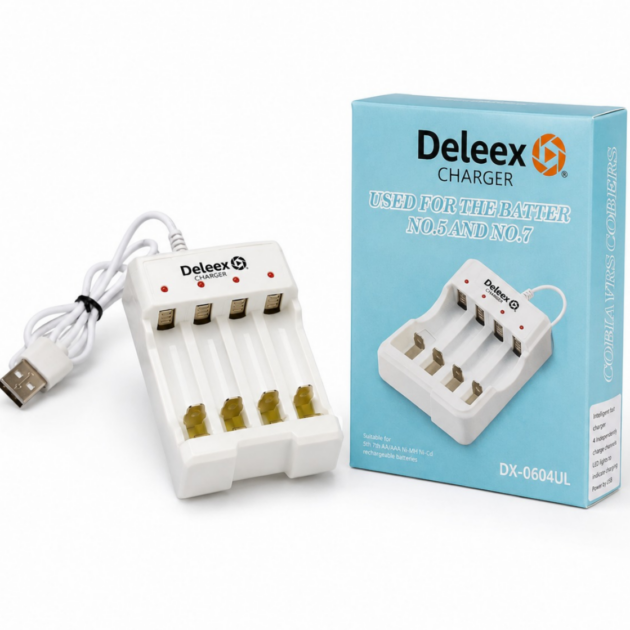 Cargador de pilas recargables Deleex